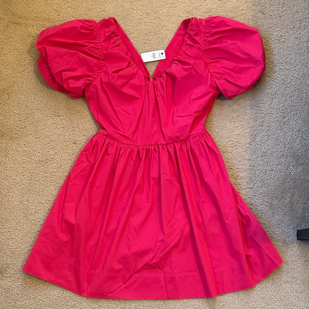 Express Pink puff sleeves Mini party Dress brand new with tag, size M